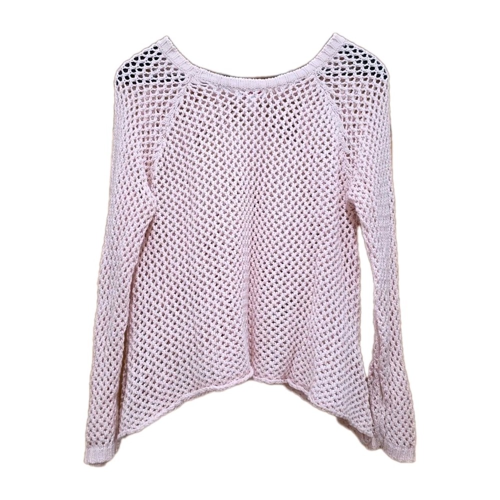 BONGO Womens Medium Knit Sweater Light Pink Y2K 2000s Style Preppy Girly Grunge